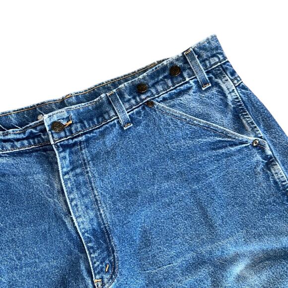 Vintage Wild Ass Jeans Mens 44 Carpenter Workwear Suspender Buttons - Picture 4 of 12